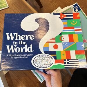VINTAGE Where in the World COMPLETE Aristoplay 1991 Educational Geography Maps